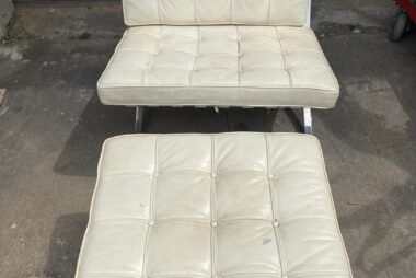 Barcelona Style chair with ottoman