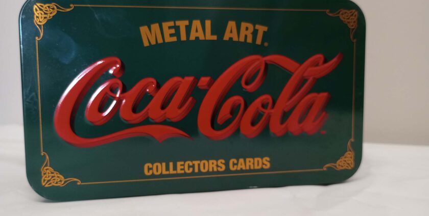 Vintage Coca-Cola 1994 Metal art cards.