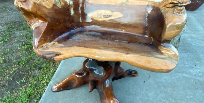 Patio wood chair