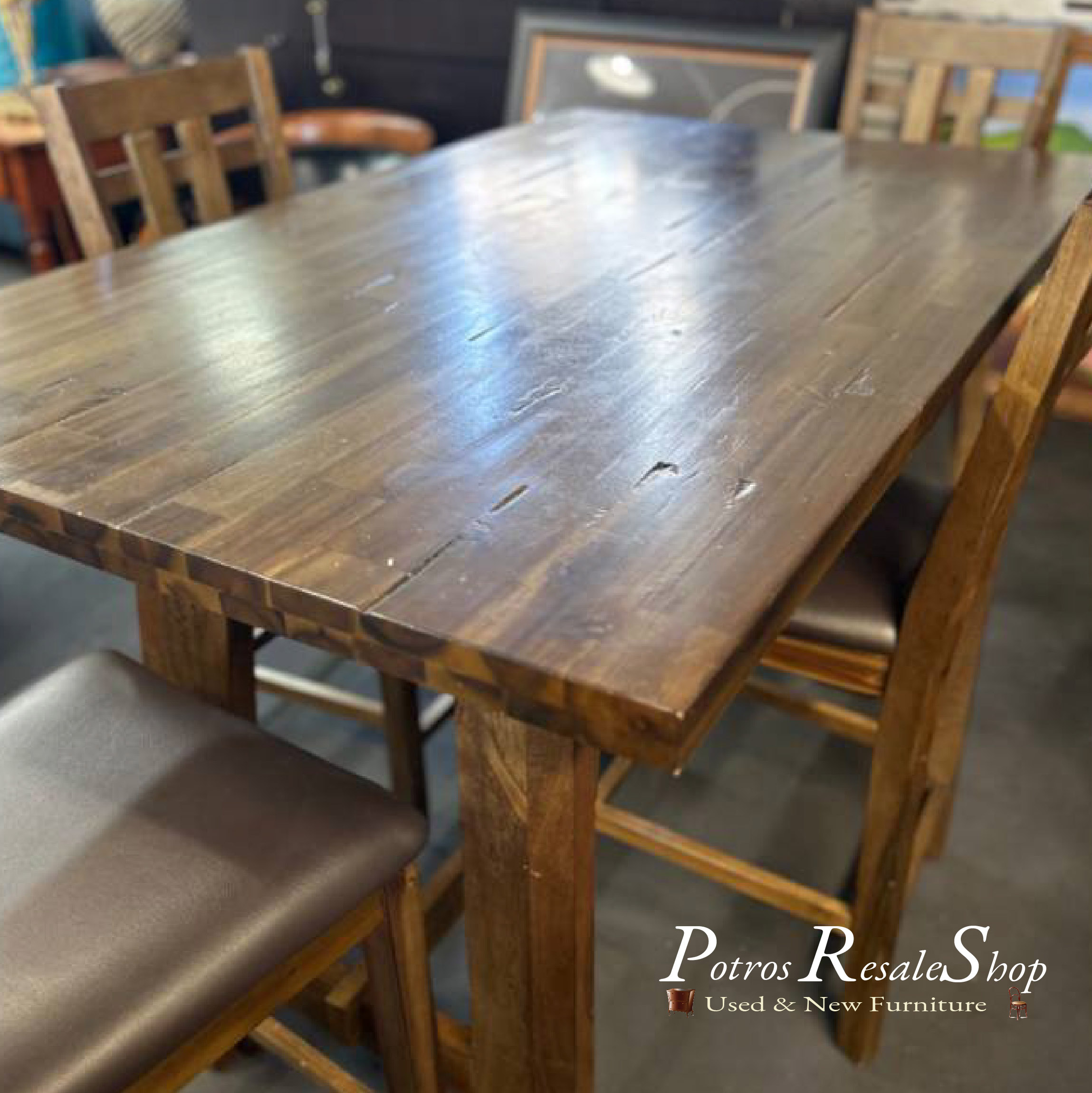 beautiful solid wood dining table