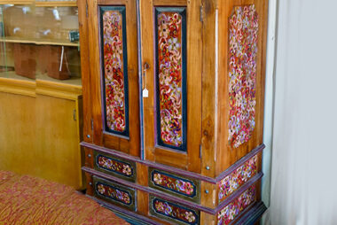 Antique Wood Accent Cabinet