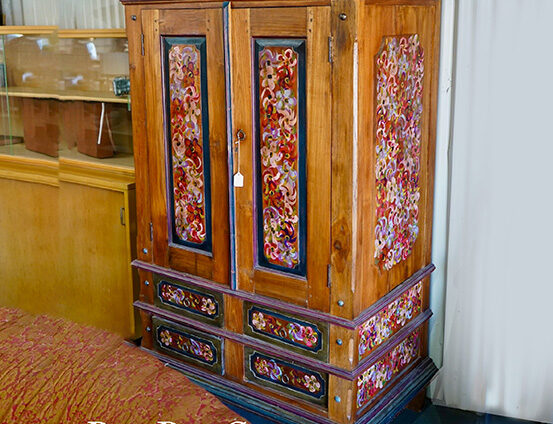 Antique Wood Accent Cabinet