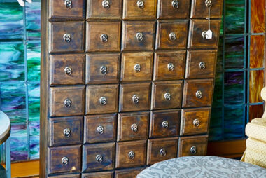 Antique Wood Accent Cabinet