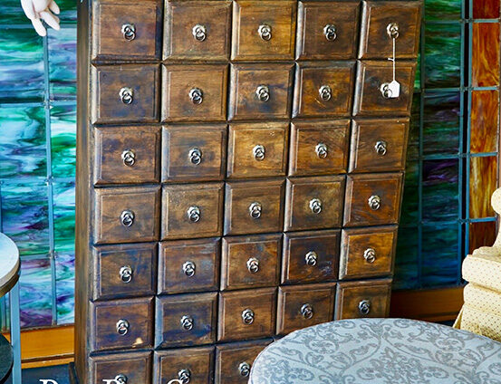 Antique Wood Accent Cabinet