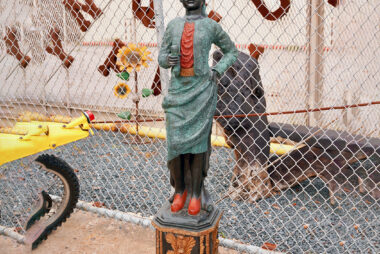 SCULPTURE OF FEMALE MOOR NAPLES OR VENICE 19TH CENTURY