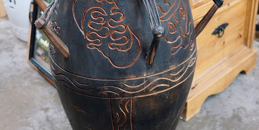 Hand Made Wood Kpanlogo Drum